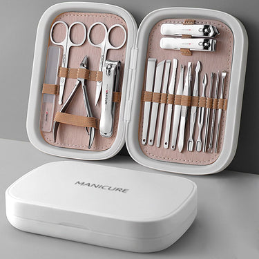 ManiMate 18pcs Stainless Steel Mani-Pedi Set